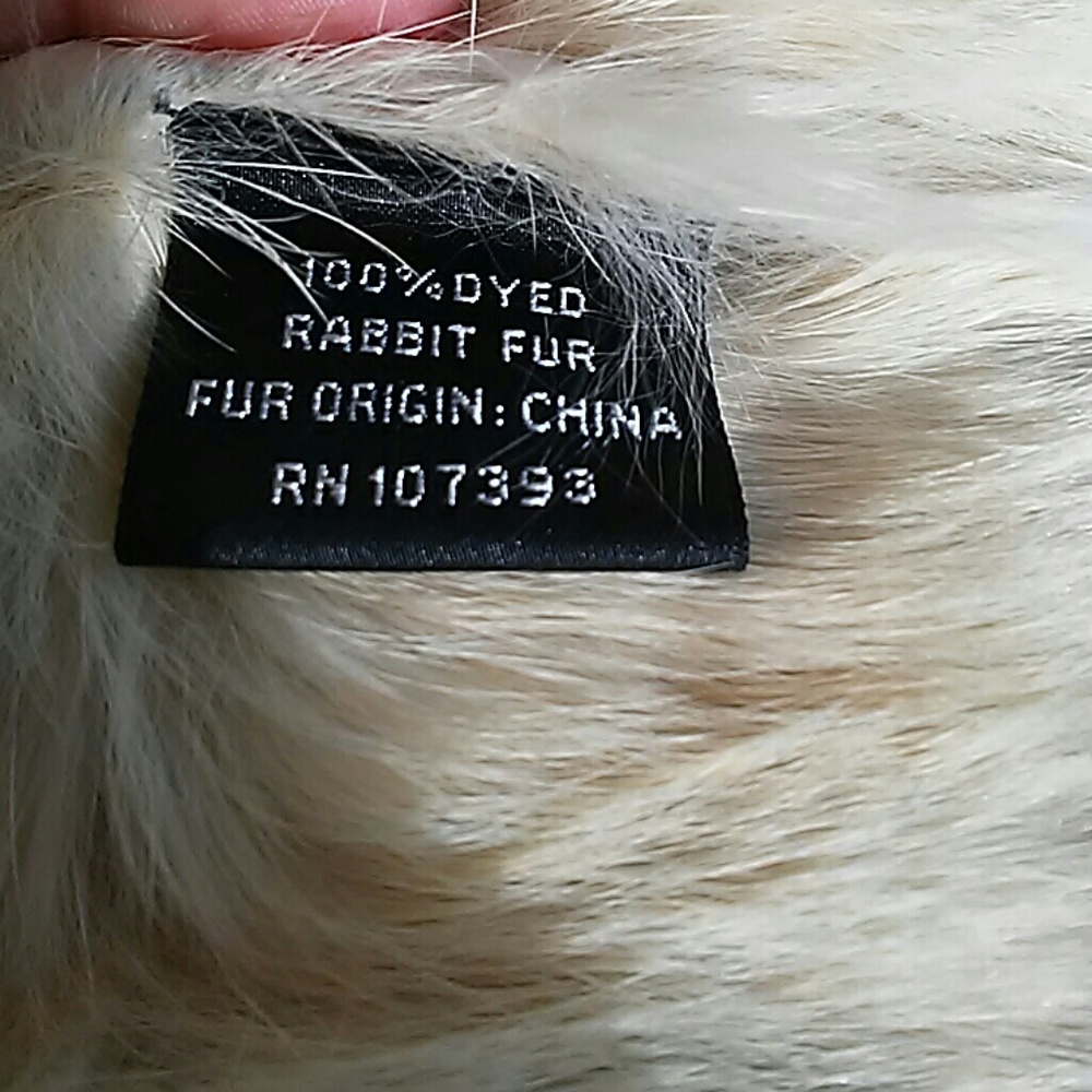 Sheri Bodell Stud trimmed Rabbit Fur jacket - Picture 6 of 8
